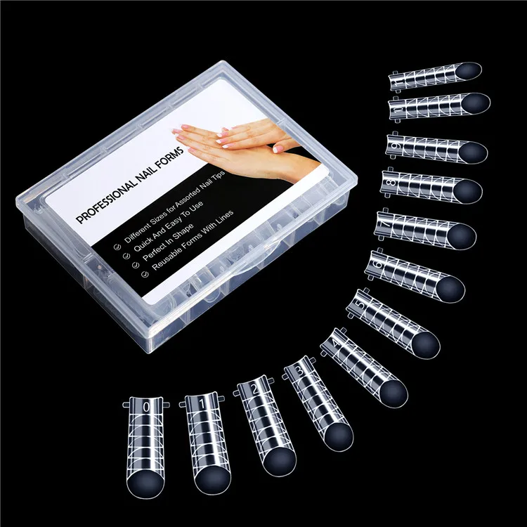 

Dual Forms Nail System Cover Extension DIY Accessoires Manicure Tool Quick Building Gel Mold Tips