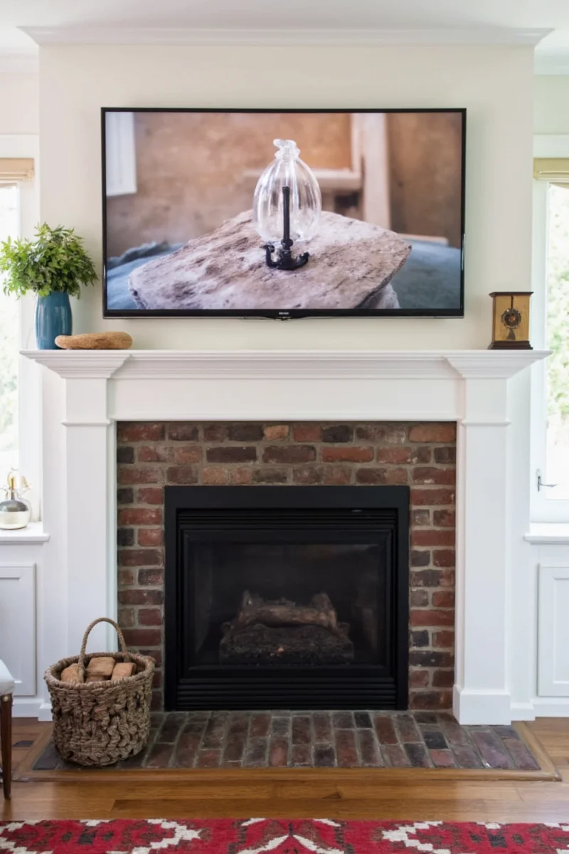 Comparison of ideal TV height vs typical mantel height
