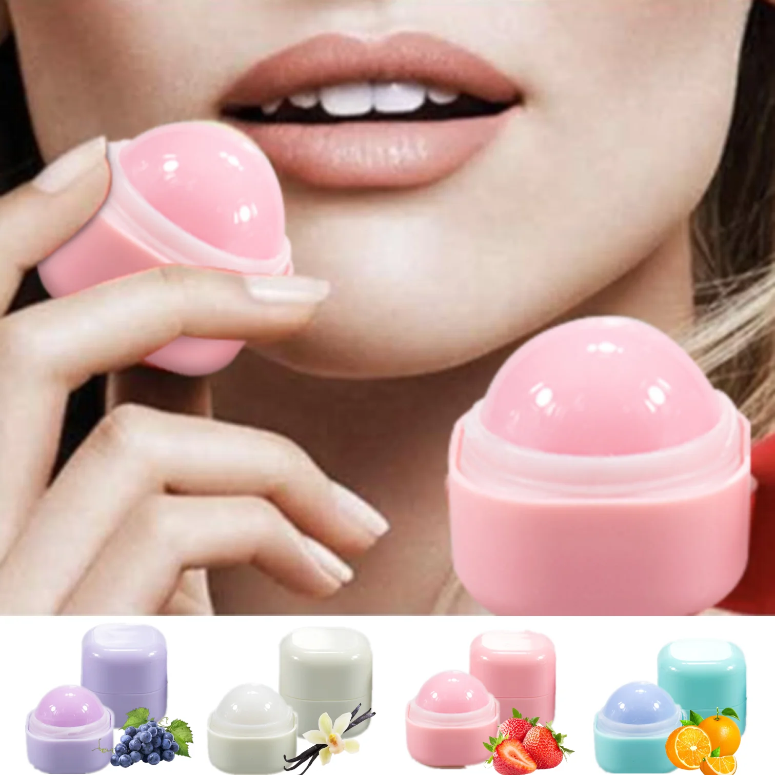 

New 4 Color Moisturizer Ball Lip Balm Lipgloss Organic Color Lipgloss Natural Baume a Levres Lipbalm Lip Gloss