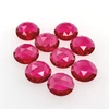 Wholesale price ruby round loose stones gemstone flat bottom rose cut cubic zirconia