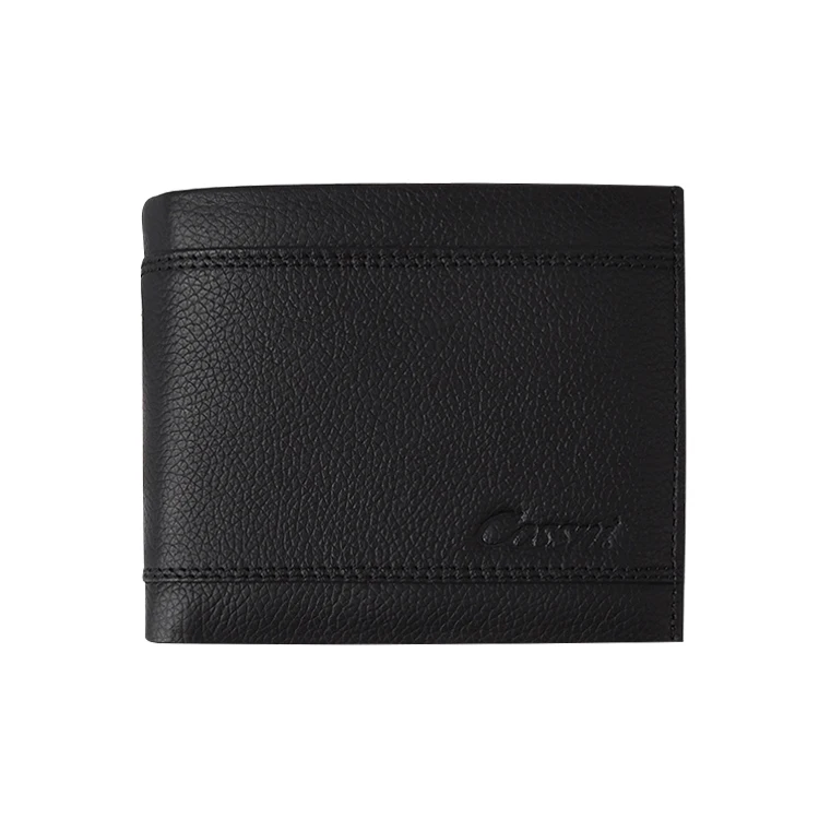 

Men Genuine Leather Wallet Custom Leather Wallet Smart Money Clip Genuine Leather Mens Wallet Anti Theft Rfid Slim Short Fashion, Black