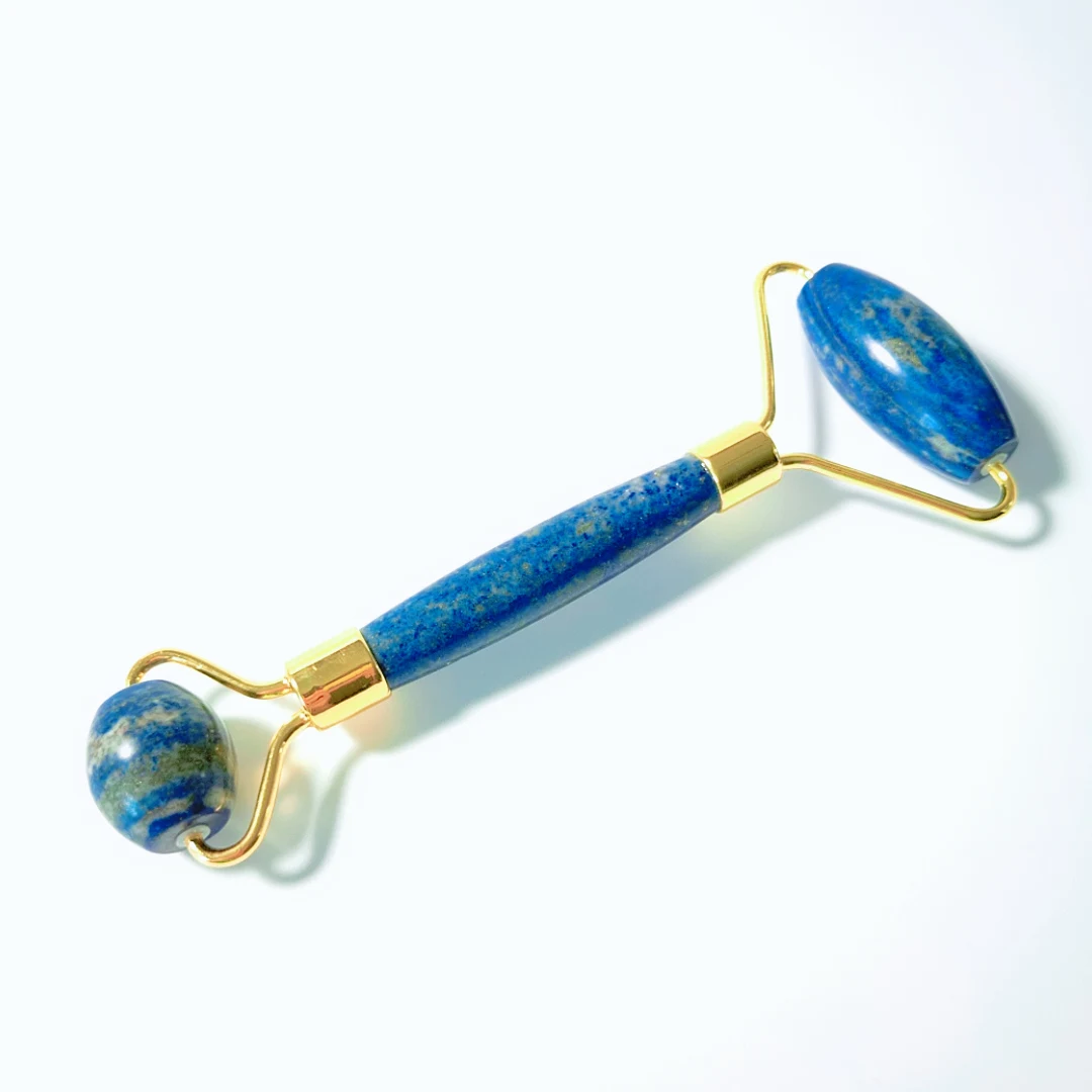 

Jade Roller and Gua Sha Scraper Massager for Face Body Anti-Ageing Therapy Lapis Lazuli Board