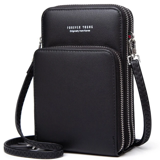 

New Design Cellphone Wallet for Women Small Shoulder Bag Touch Creen Phone Pocket Mini Leather Crossbody Hand Bags Lady Purse