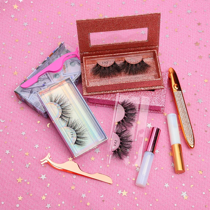 

2021 new arrivals lash wholesale fluffy 20mm 3d real mink eyelash vendor customized boxes lashes with packaging, Black