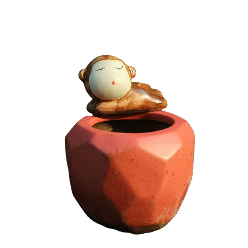 

Factory wholesale ceramic home decorative flower pot animal cartoon mini cute Amazon hot selling flower pot succulent plant