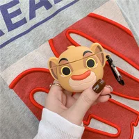 

3D Cartoon Earphone Case for Airpods 2 1 Cute Keychain Lovely Doll The Lion King Design Box Coque