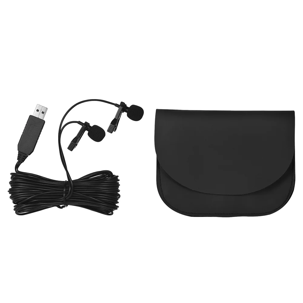 

1.5m/6m Usb Dual-head Lavalier Lapel Microphone