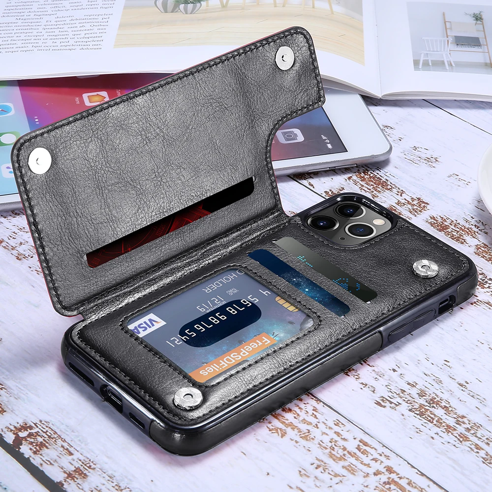 

Free Shipping 1 Sample OK Mobile Phone Bags & Cases Leather Wallet Phone Case Shockproof Mobile Phone Bags For iPhone 11 Pro Max, Multi-color optional