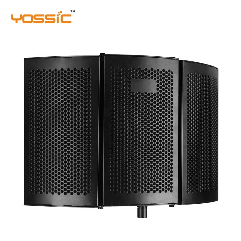 

YOSSIC microphone shield, screen, isolation shield for microphone insulator, Black