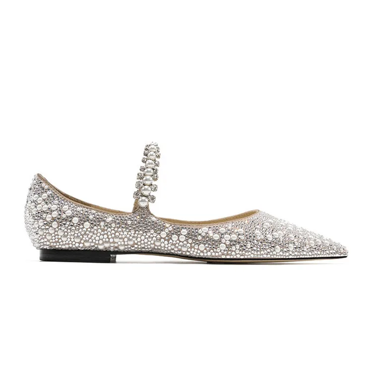 

Factory Outlet Women Wedding Heels For Bride Shoes, Silver