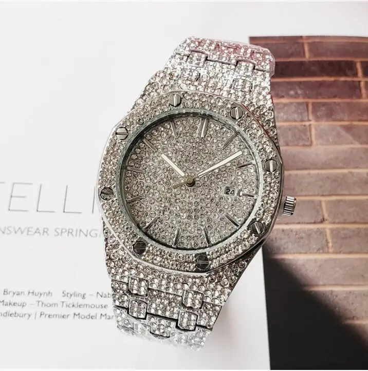 

Rhinestone Watch Gold Diamond Watches 2020 All Diamond Mens Watches