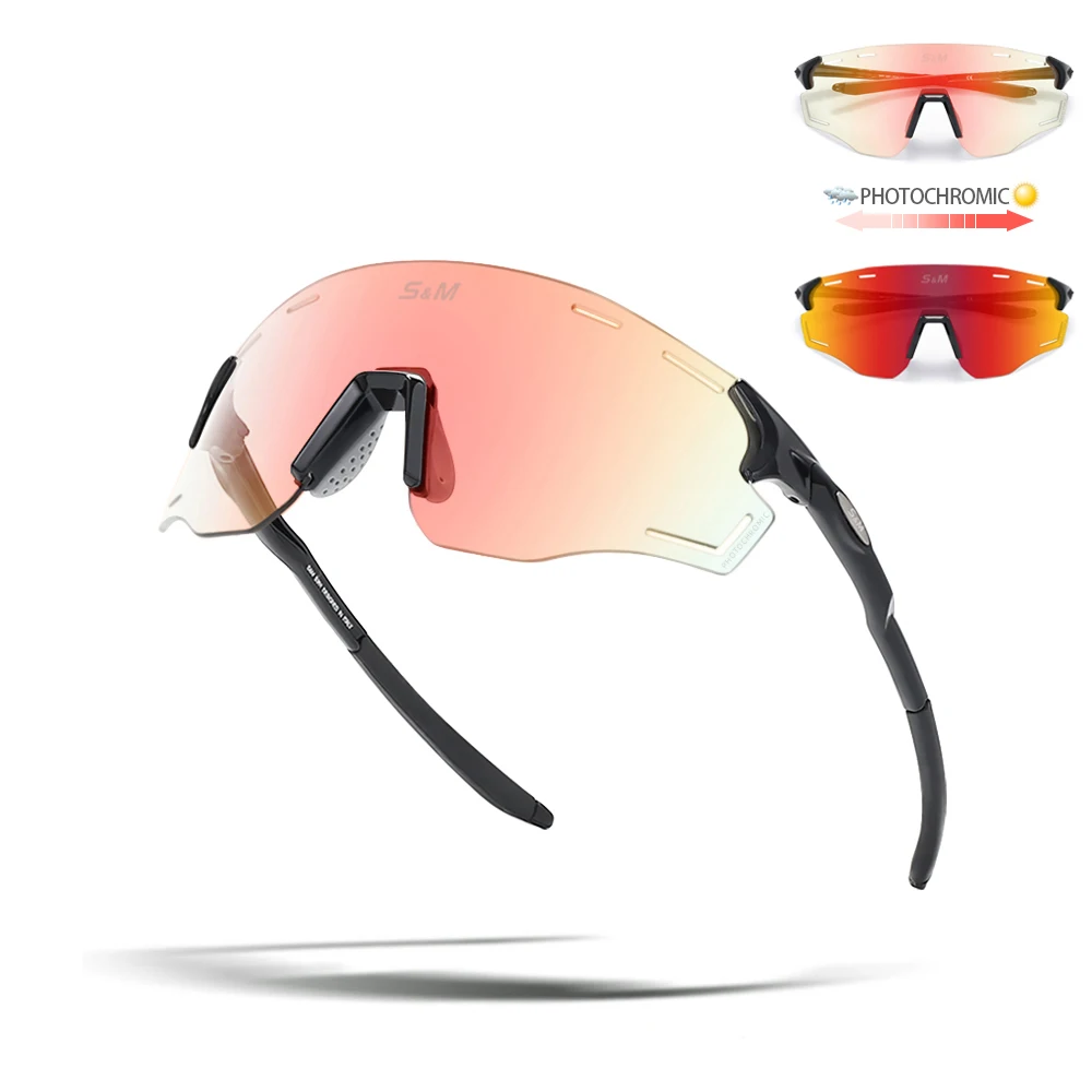 

New Arrivals Photochromic Cycling Glasses TR90 Frame Polarized Sports Sunglasses HD TAC Lens ciclismo sports sunglasses set