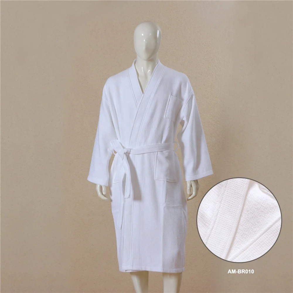 

China Factory Shawl Collar White Shower Robe Bathrobe 100% Cotton Luxury Bathrobe, White/customise