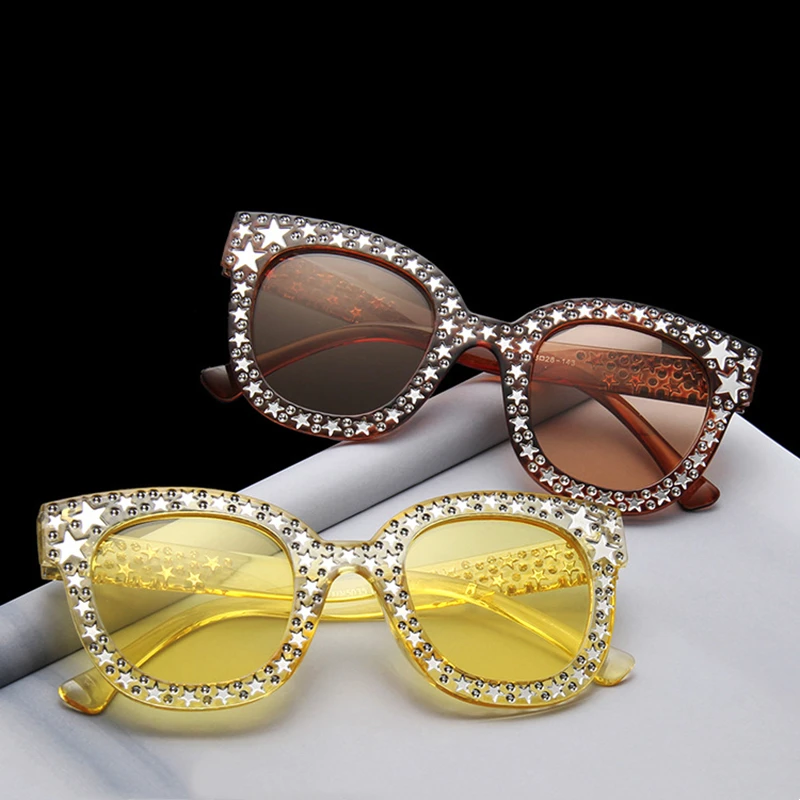 

Luxury Famous Brand Design Popular Personalized Sunglasses Fashion Cat Eye Sun Shading Sun Glasses for Men Women