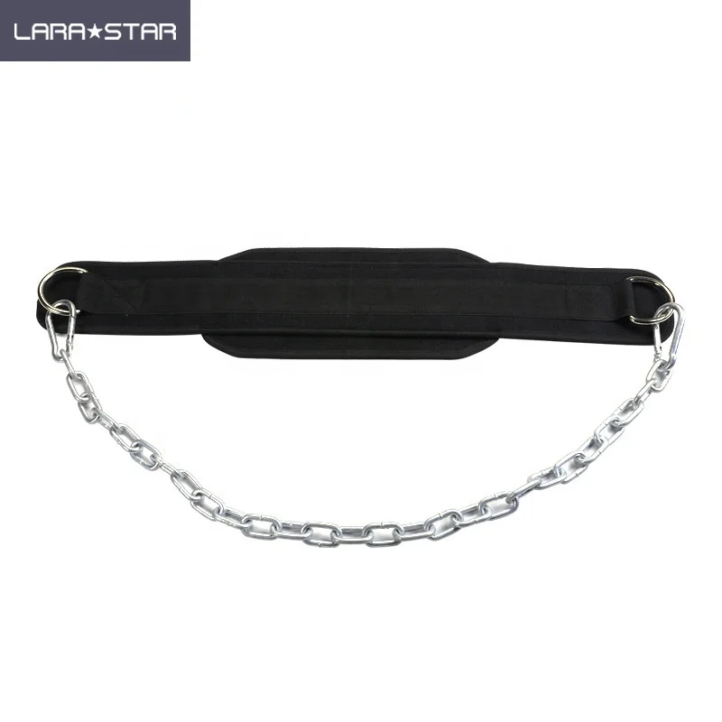 WS6089 Custom Logo Printing Available Weight Lifting Dipping Dip Belt with Steel Chain for Dips and Pull Ups