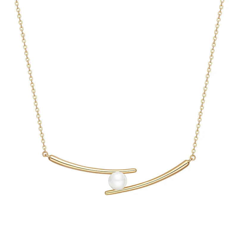 

XL61966 Fashion dainty gold plated women jewelry geometric pendant necklace