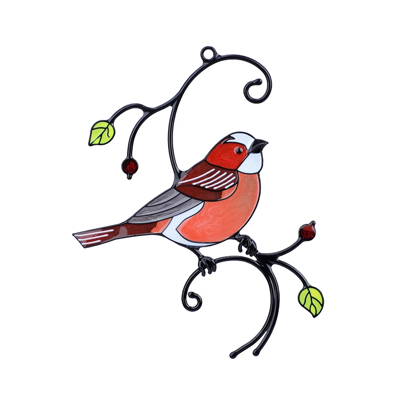 

Metal bird wall hanging art for home decor garden decoration ornaments 2021 new design, Red