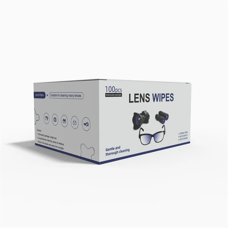 Custom Lens Wipes Glass Cleani