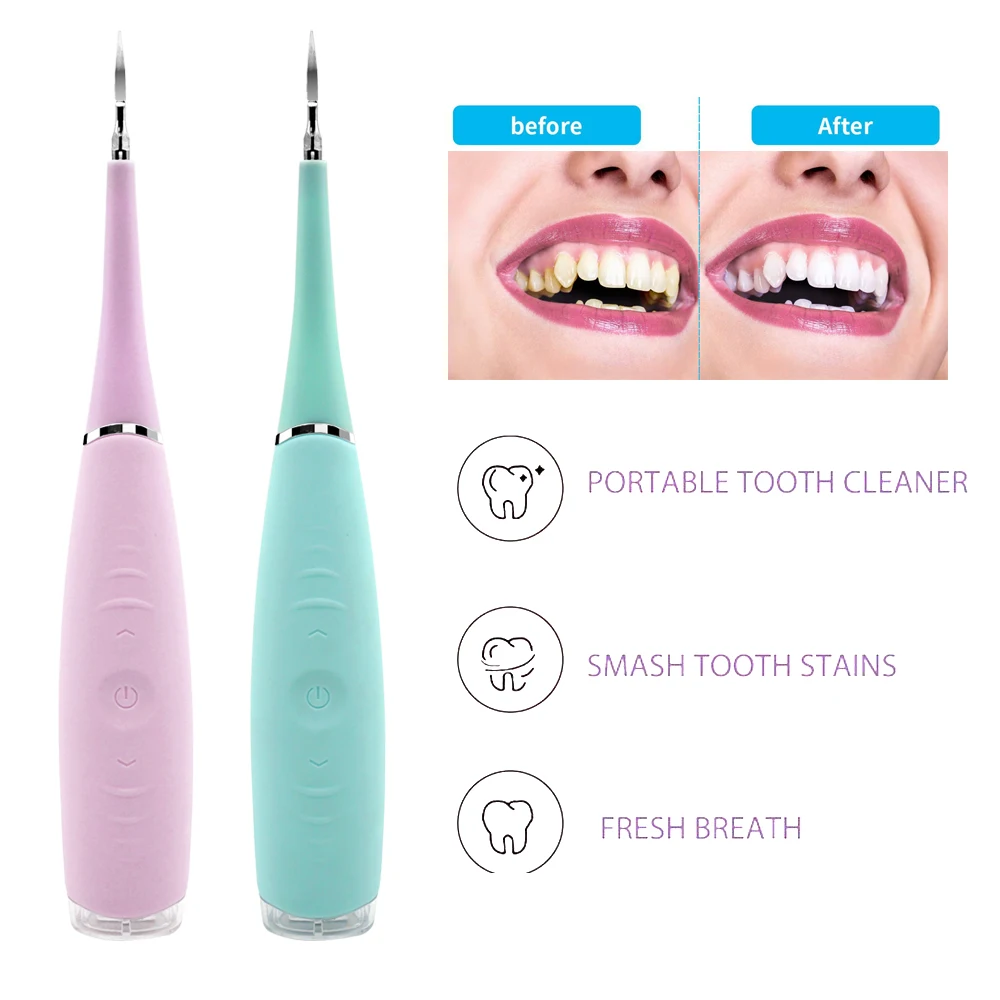 

Household Tooth Cleaning Tool Electric Dental Calculus Remover, Blue pink