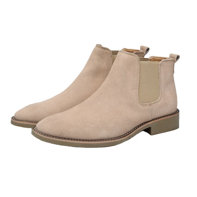 

2021Wholesale New Custom Fashion Mens Leather Shoes Boots Winter Chelsea men Boots Winter Boots For Men, Customized color
