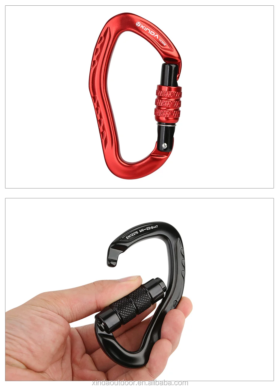Xinda Best Ce Uiaa 24kn 7075 Aluminum Earshaped Rock Climbing