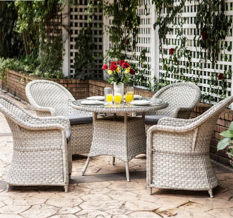 Garden Furniture Rattan 1 Table And 4 Chairs Z402 - Buy Rattan Table