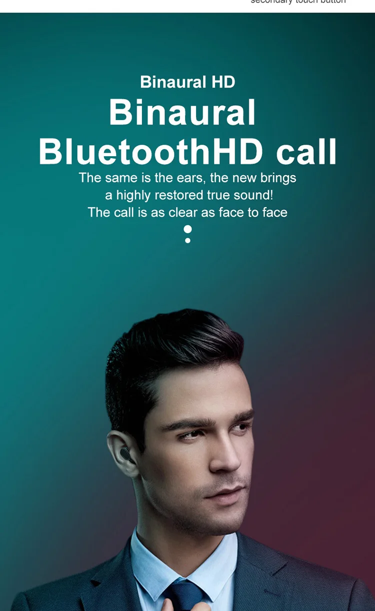 New Design Mini Portable In Ear Tws True Wireless Earbuds Bluetooth