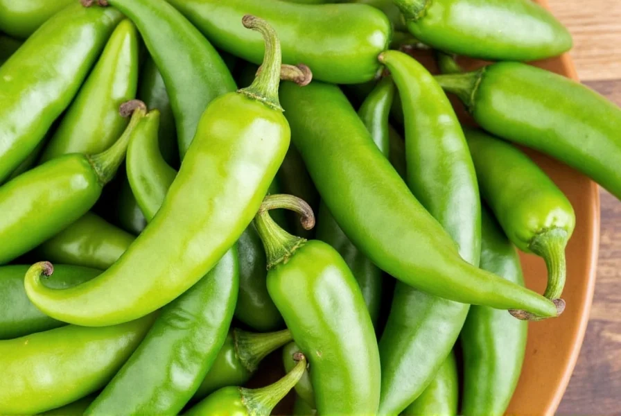 Chili poblano in a traditional Mexican market