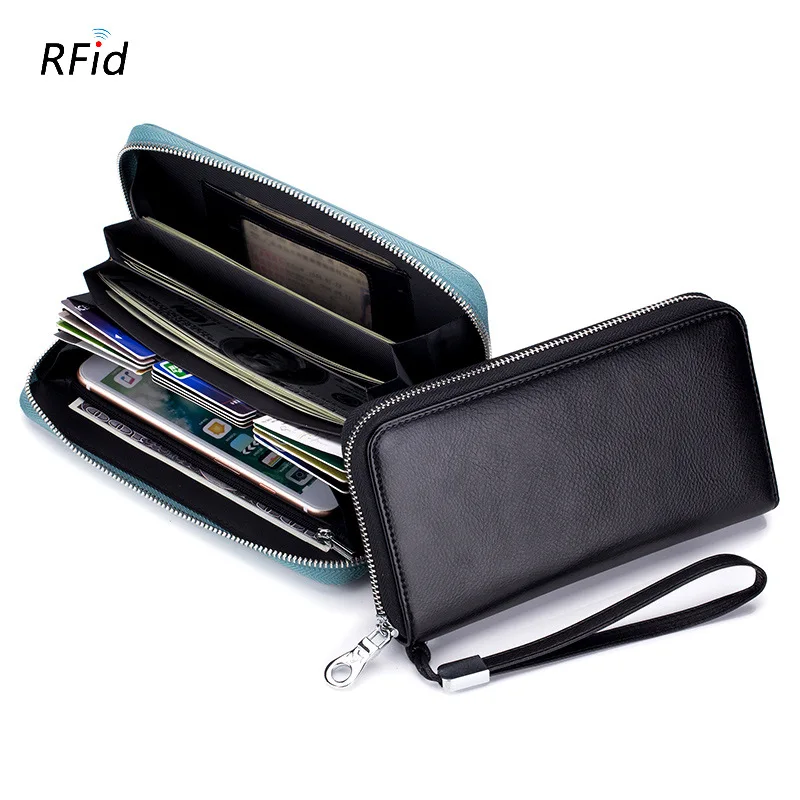 

GLW005 New designer high capacity travel rfid anti-theft credit card holder women clutch wallet