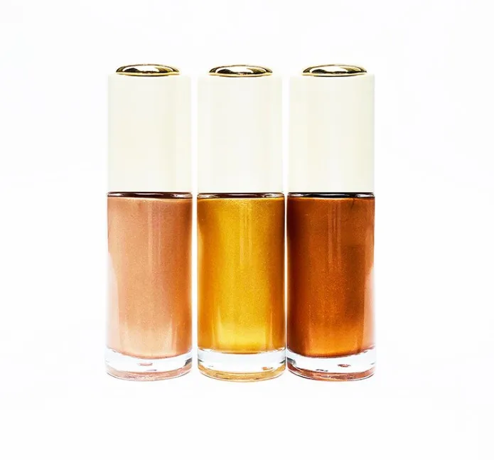 

2021 3 Colors Private Label Highlighter Born to Glow Liquid Bronze Body And Face Shimmer Oil