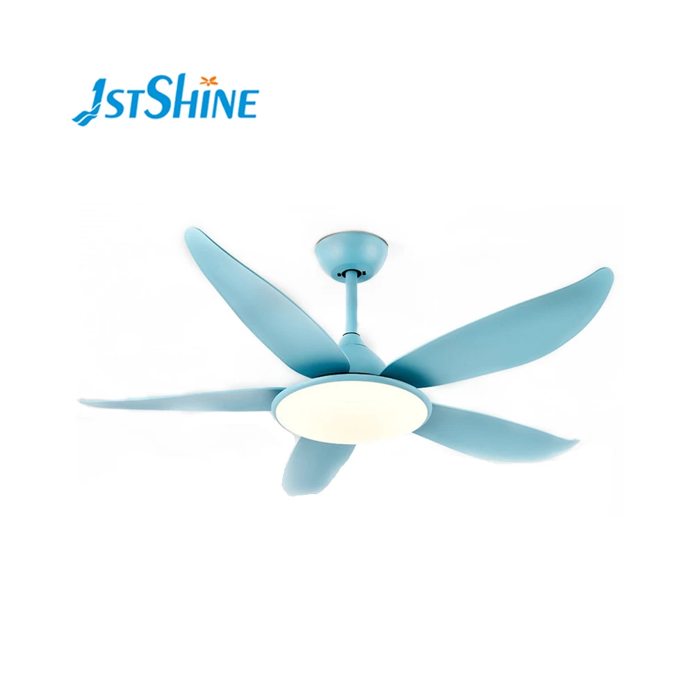 China Supplier 1stshine Home 220V 52 Inch 5 ABS Blades Electric Ceiling Fan with Remote Control and LED Light