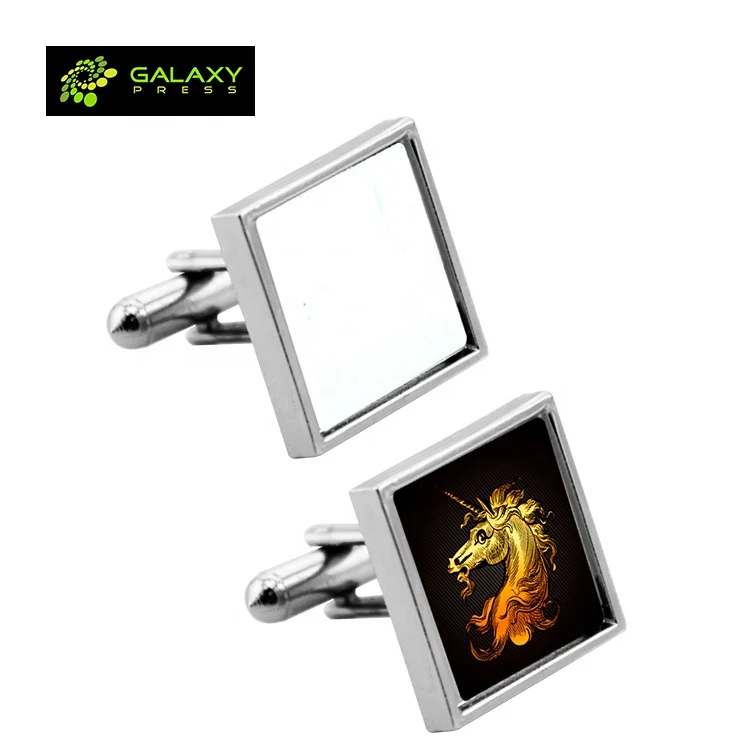 

Sublimation Blanks Custom Cufflinks Products for Heat Press, Silver