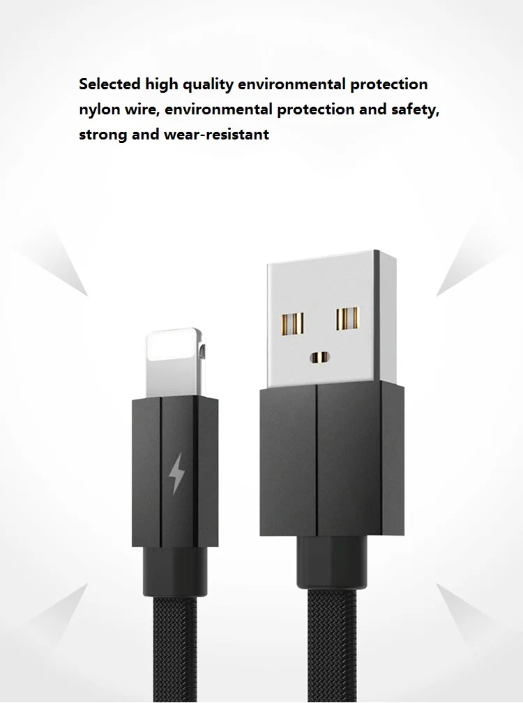 Kailiya 2.1A USB cable 1m black white blue black green flat jeans denim Type C USB data cable for Huawei xiaomi vivo OPPO - ANKUX.COM