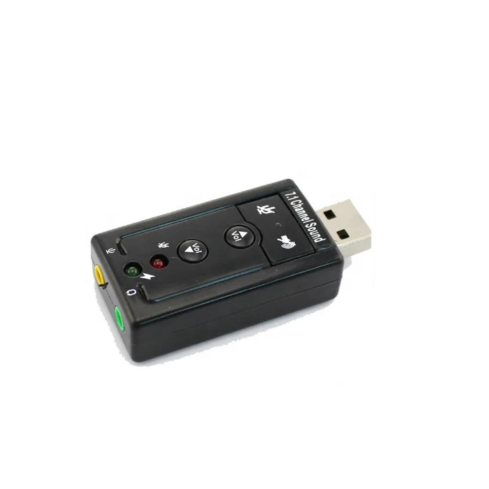 

Audio Driver 7.1 Channel Microphone In and 3.5mm Speaker Out 71 External USB sound card, Black