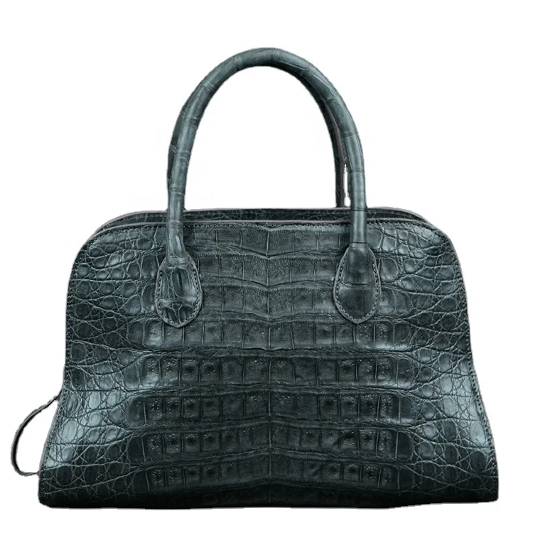 

New arrivals stylish crocodile bags grey leather handbags customized designer lady purse factory Guangzhou brand bags daily