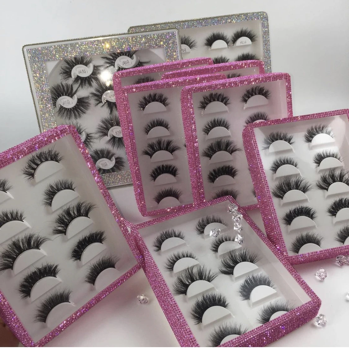 

Mikiwi empty custom logo paper lash box square eyelash packaging eyelash boxes with window, Black color