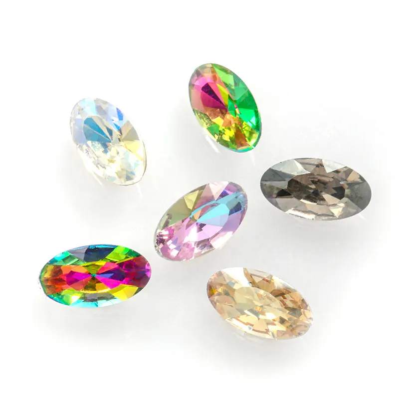 

Long Oval Shaped High Top Stones 5.5*10Mm Long Oval Shaped Rhinestones For All Kinds Of Arts And Crafts Clothingand Diy