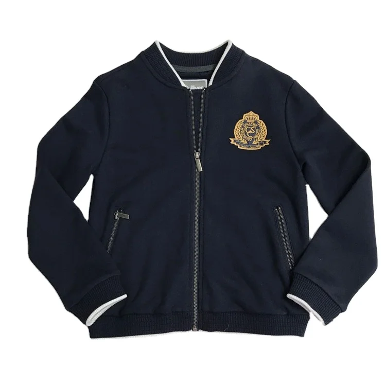 
Fine quality 100% cotton navy custom boys jackets kids 