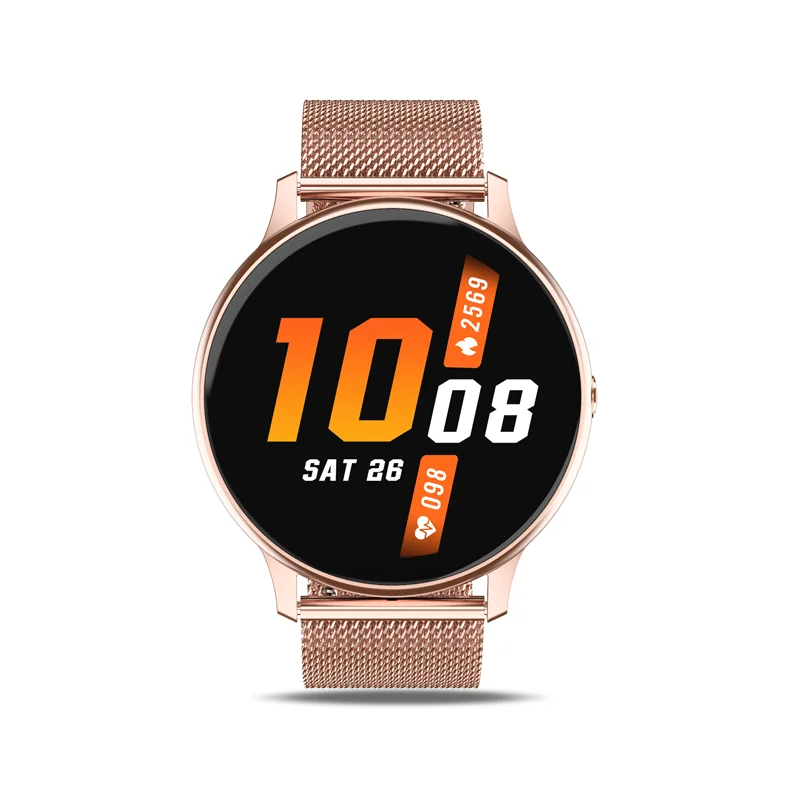 

2021 women smart watch DT88 pro with Heart Rate Blood pressure BT call full touch round smartwatch