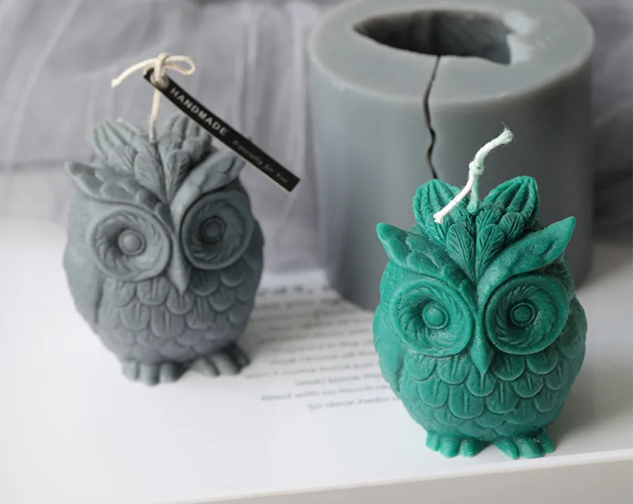 

LOVE'N LV362M Owl Silicone Mould Household Indoor Decoration Aromatherapy Candle Plaster DIY Material Mould Candle Mould