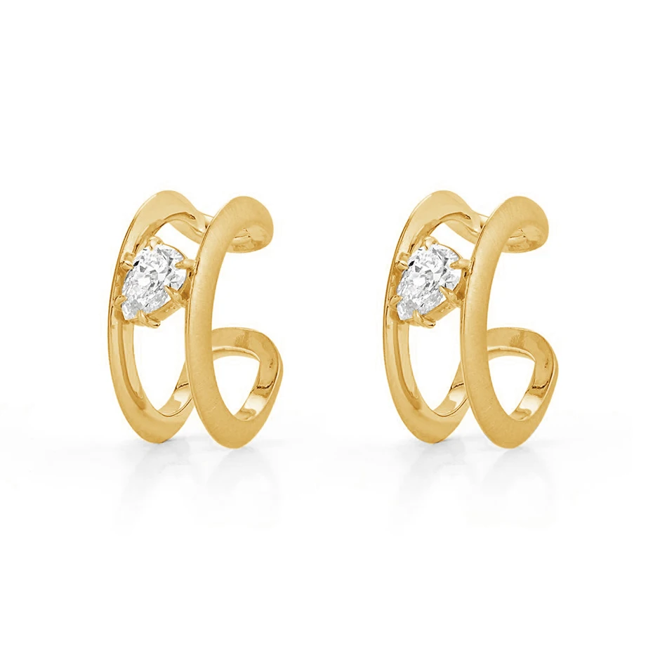 

wholesale gold jewelry minimalist 925 sterling silver earrings 18k gold plated sadie ear cuff earrings