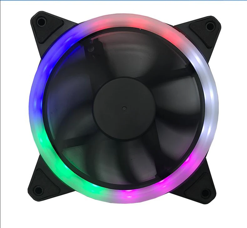 

computer cooling fan RGB 12v controller RF remote control PC 120mm RGB fan radiator, Customized color