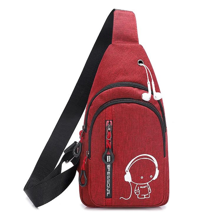 

Canvas crossbody messenger bag travel chest bag shoulder