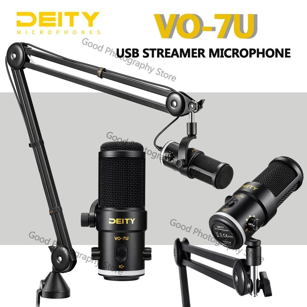 

DEITY VO-7U USB Streamer Microphone Condenser Recording Mic BOOM ARM KIT for Computer Laptop PC Karaoke Studio Recording