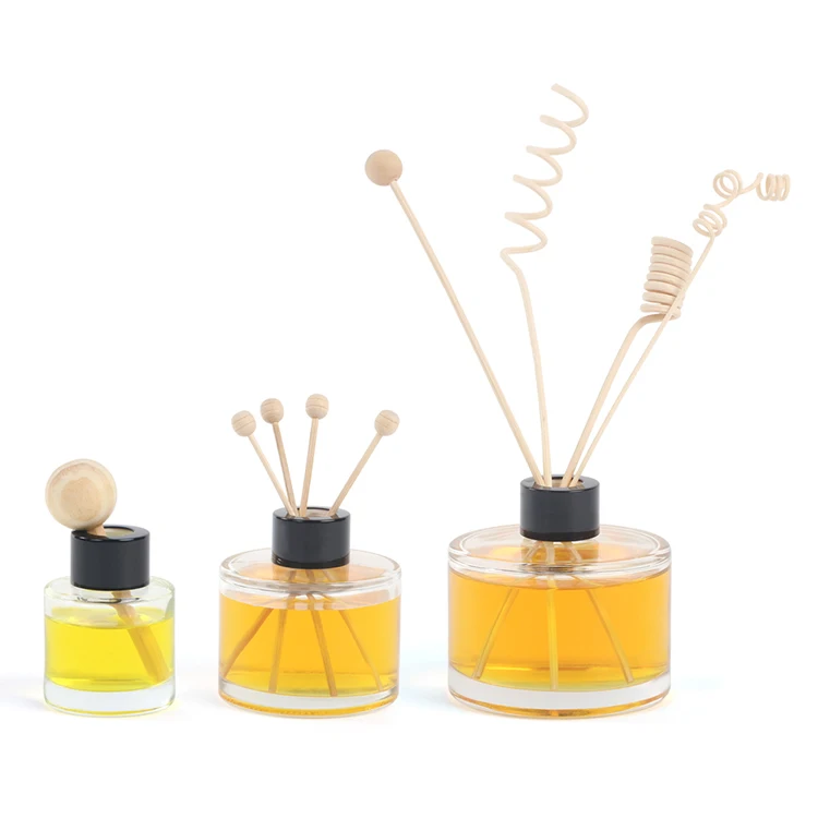 

luxury empty 100ml round reed diffuser glass bottle