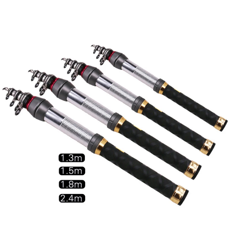 

New Arrivals Carbon Fiber Grips Carbon Fiber 2.4M Telescopic Spinning Fishing Rod