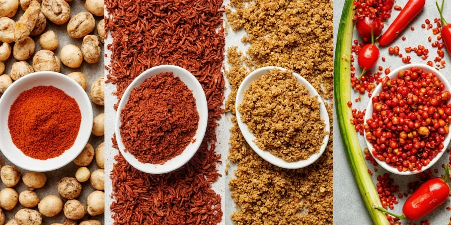 A layered umami dish showing multiple spice applications in one recipe