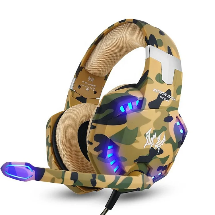 

Kotion Each G2600 50mm PC Headphones Audifonos Gamer camouflage PS4 Gaming Headset