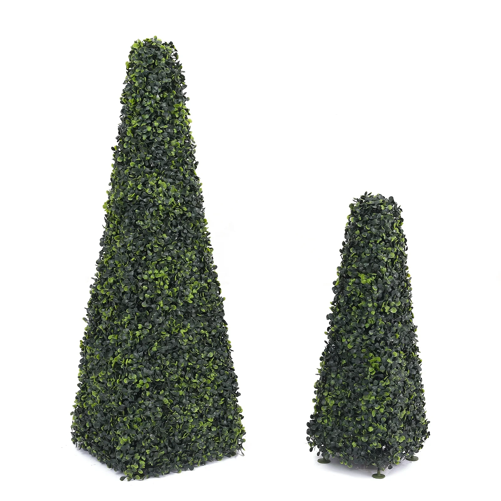 

Faux Plastic Boxwood Plant Topiary Tree 95cm Artificial Boxwood Pyramid Trees for Home Office Decor, Shown