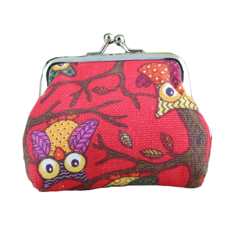 

Korea Cute Animal Owl Ladies Children Canvas Small Zero Bag Cartoon Coin Purse Mini Wallet